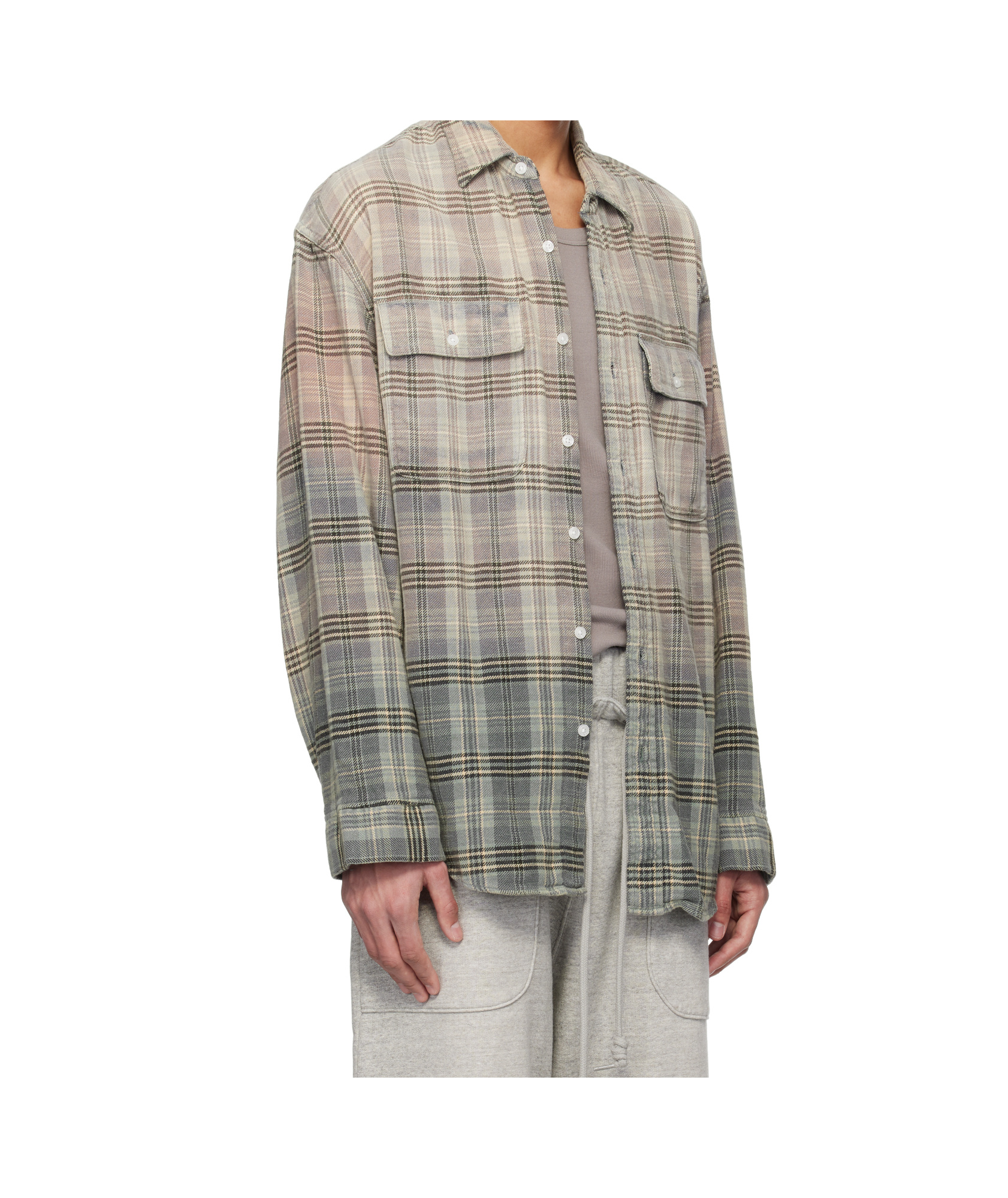 Shop R13 Relaxed Work Shirt In Nude