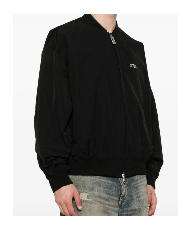Gcds Varsity Bomber Jacket In Black