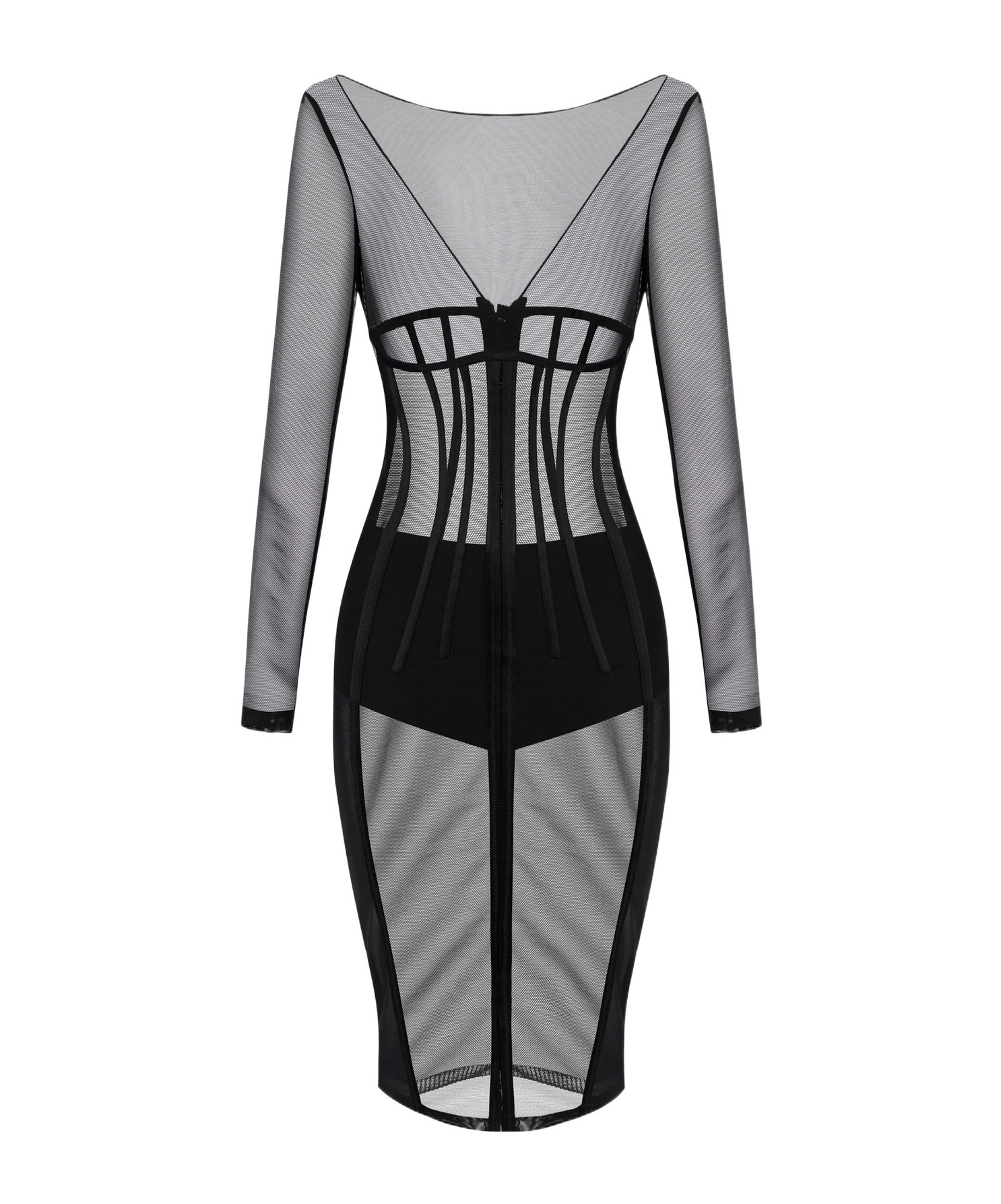 Elisabetta Franchi Bustier Dress In Tulle In Black