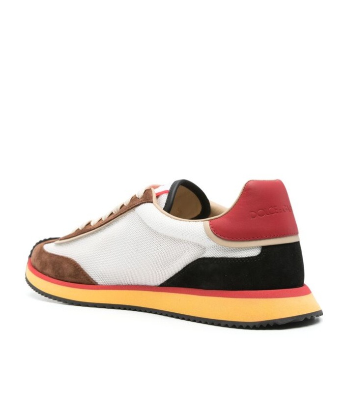 Dolce & Gabbana Mesh And Suede Dg Cushion Sneakers In Multicolor