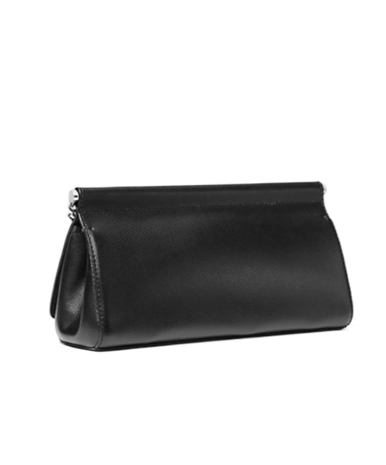 Michael Kors Carmine Medium Leather Pochette In Black