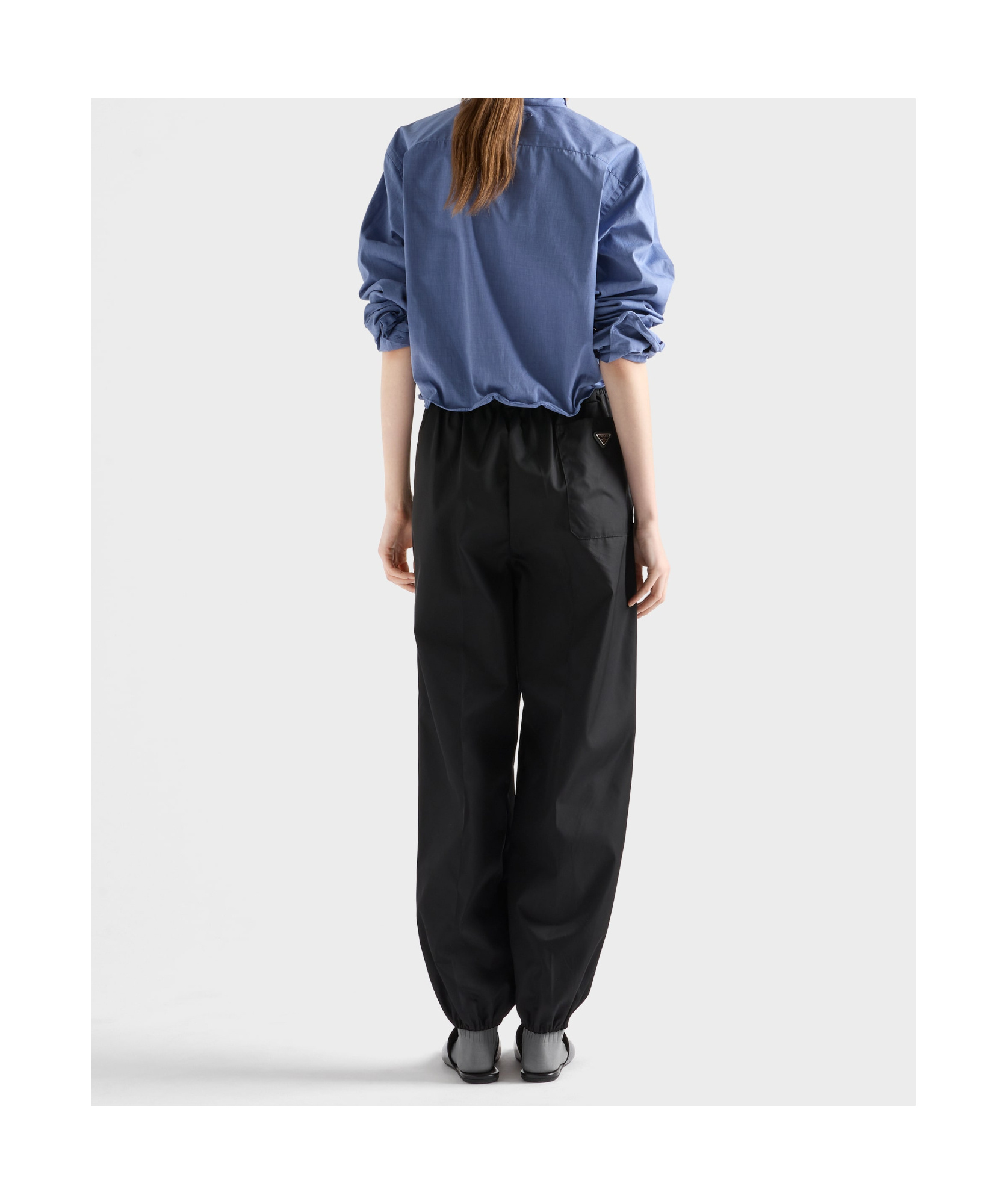 Prada Re-nylon Gabardine Trousers In Black