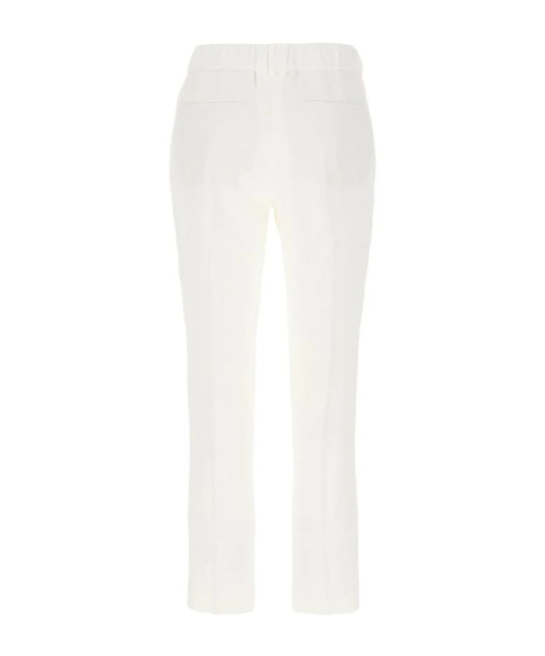 Brunello Cucinelli Cotton Poplin Wide Tailored Trousers In White