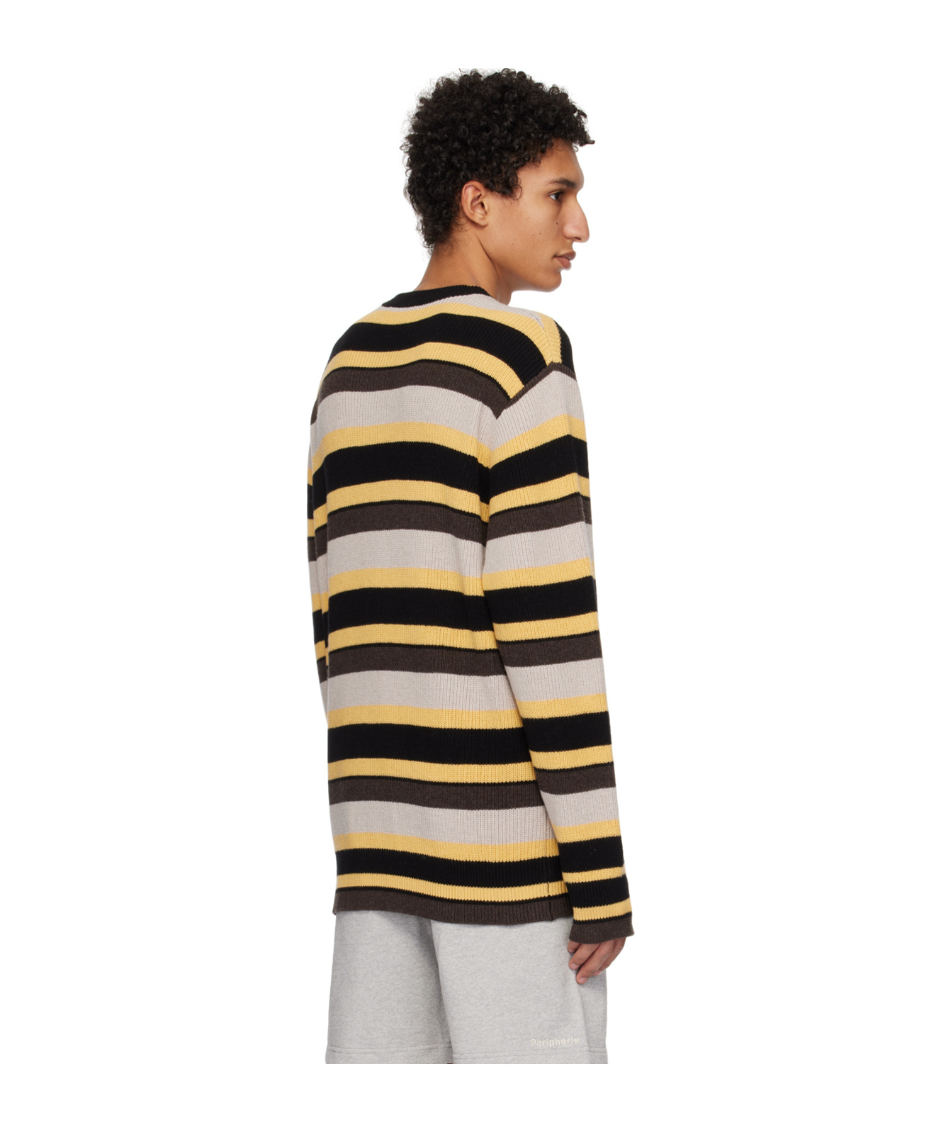 Etudes Studio Boris Striped Knitted Jumper In Nude
