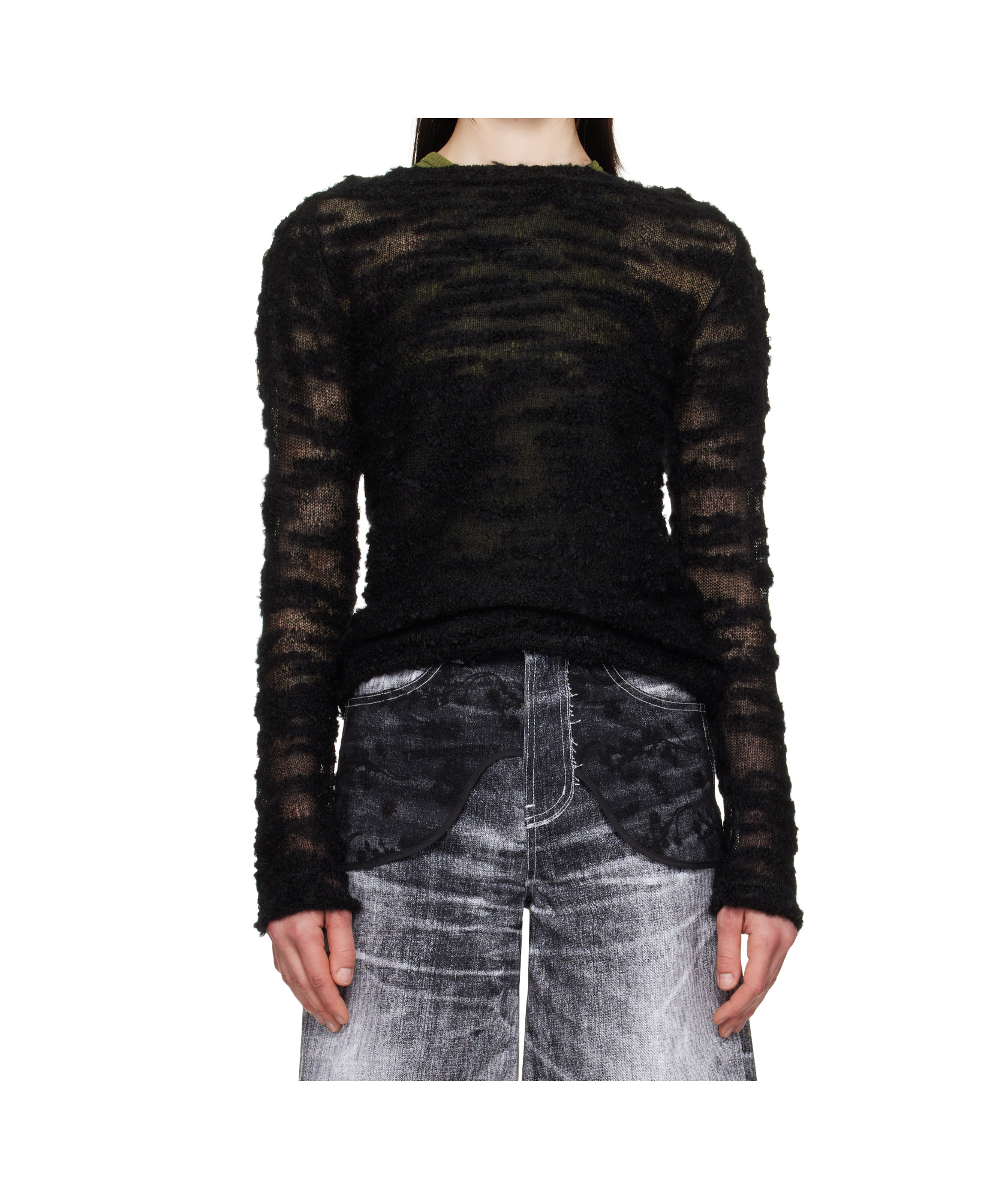 Andersson Bell Fifi Button Knit Sweater In Black