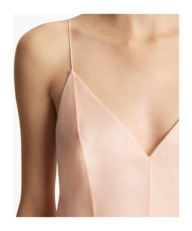 Khaite Tully Silk Organza Maxi Dress In Pink