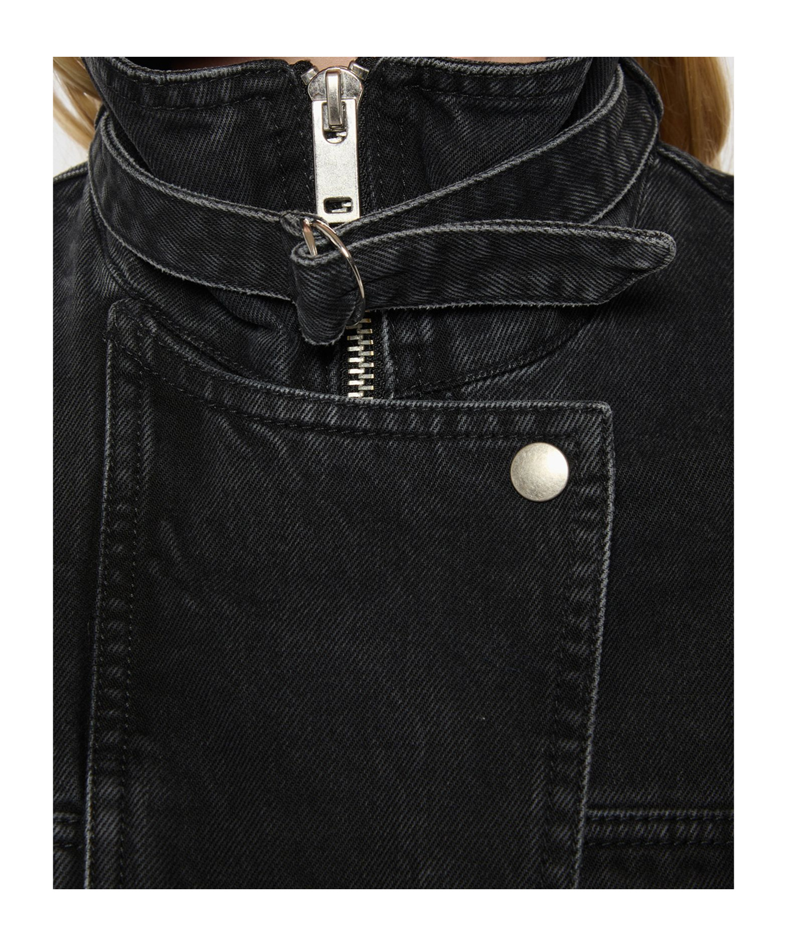 Isabel Marant Étoile Long-sleeved Denim Jacket In Black