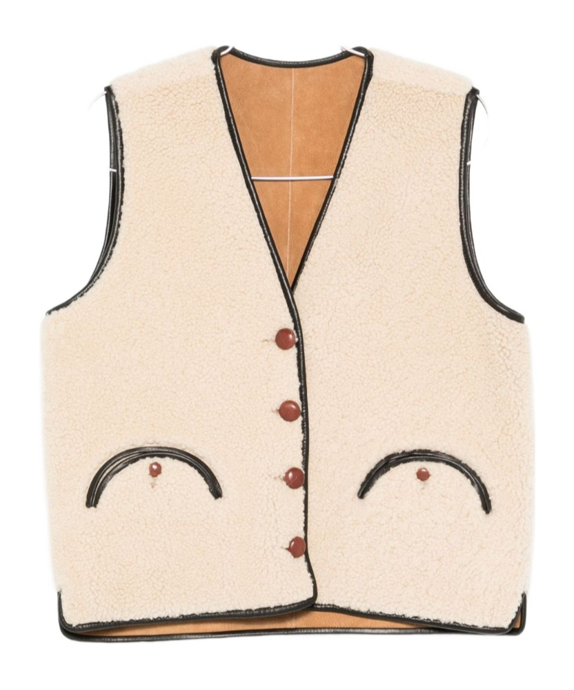 Blazé Milano V-neck Vest In Brown