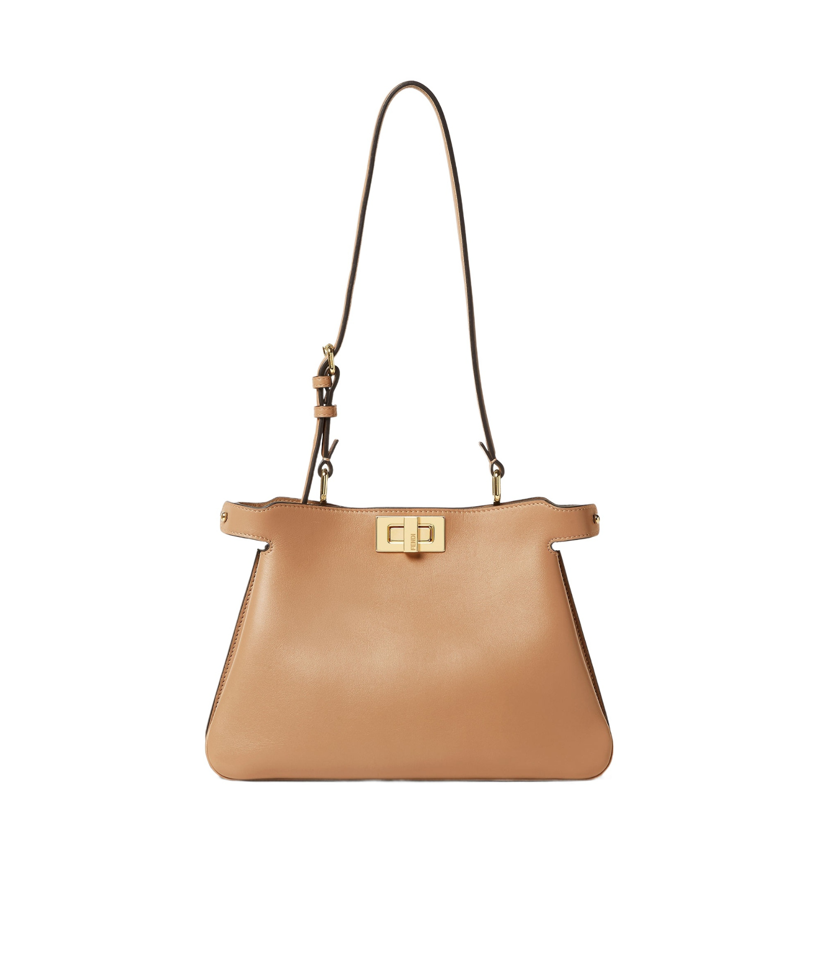 Fendi Luxurious Lamb Leather Crossbody Handbag In Argentopal For Women In Nude