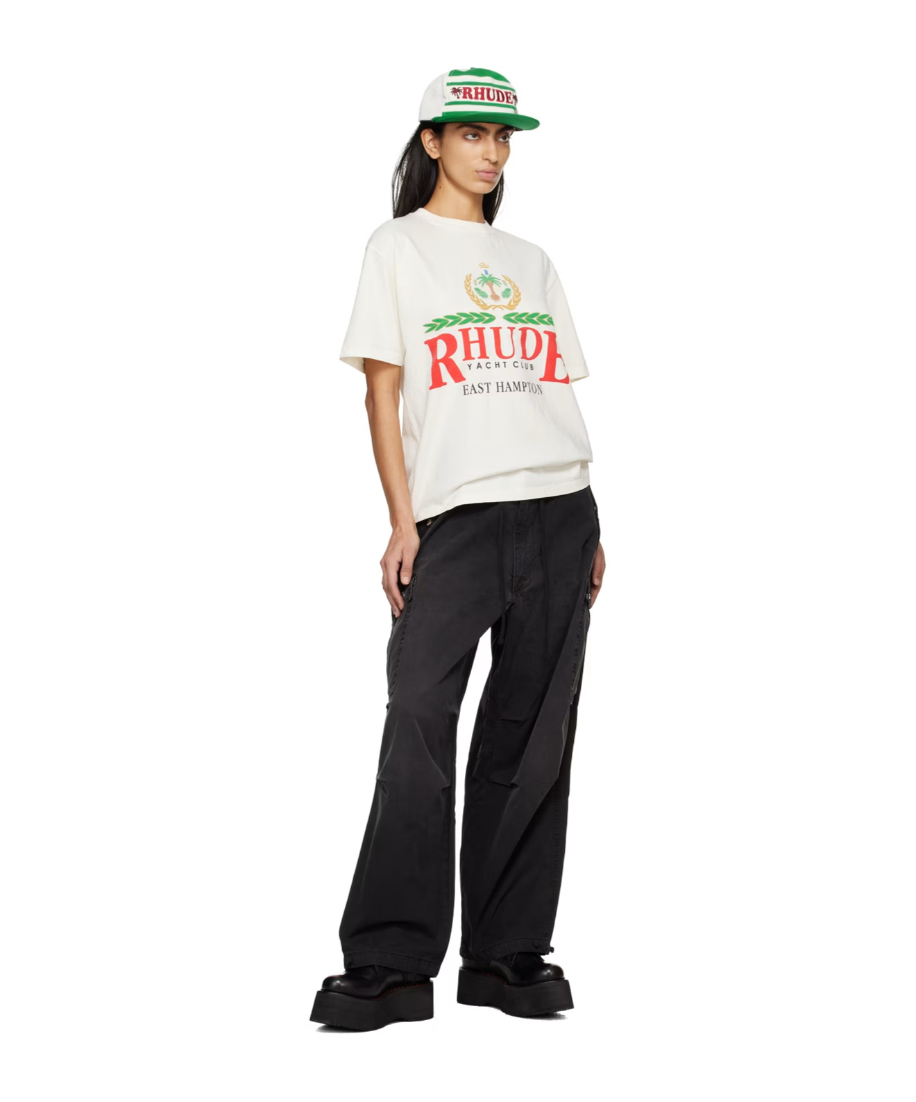 Rhude Ssense Exclusive Black Parachute Trousers In Black