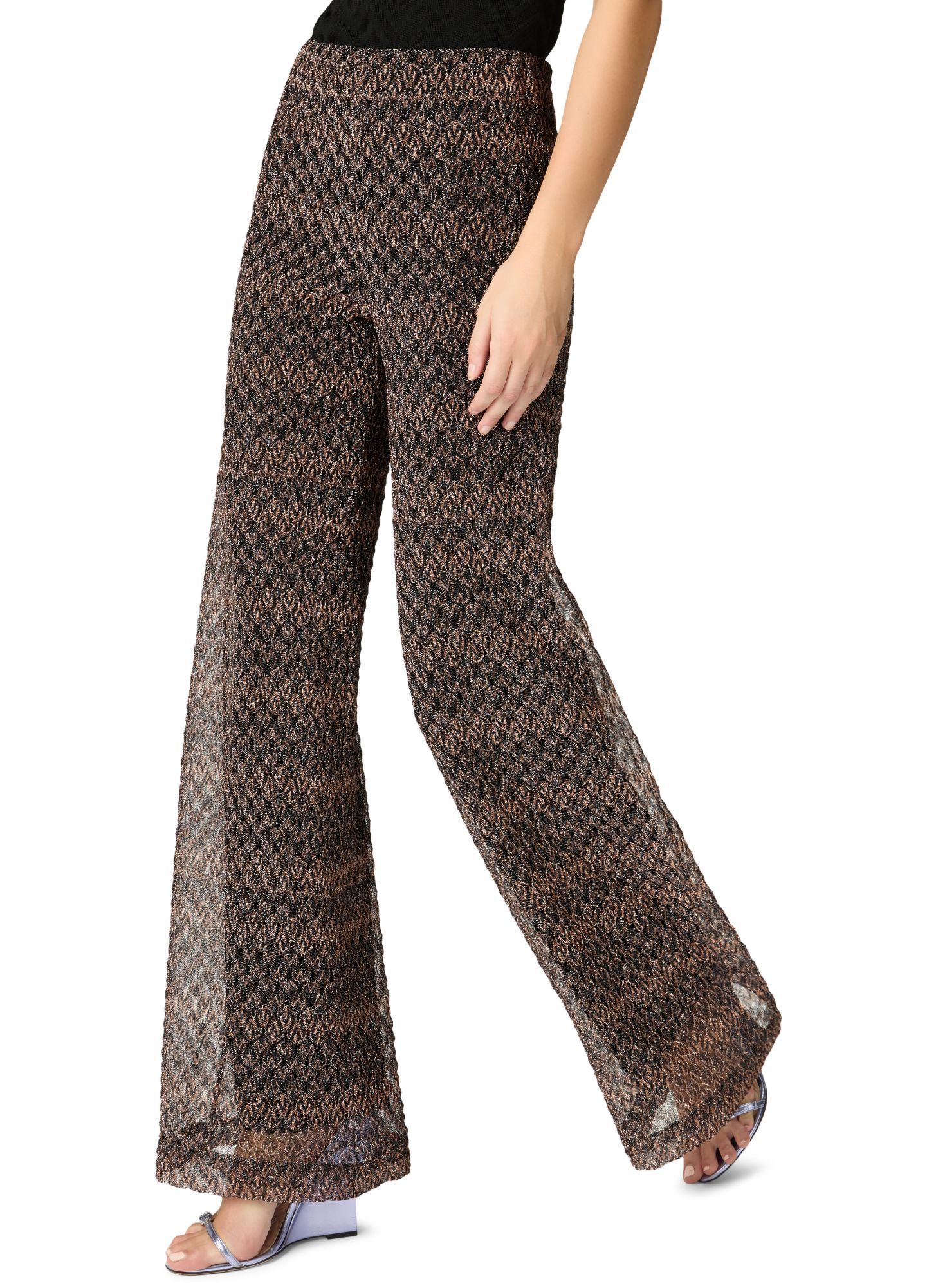 Missoni Patterned Wide-leg Track Pants In Multi