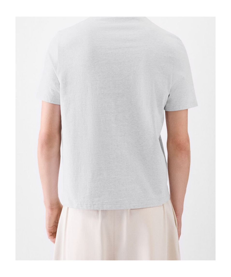 Jacquemus Grey Cotton T-shirt With Embroidered Logo In White