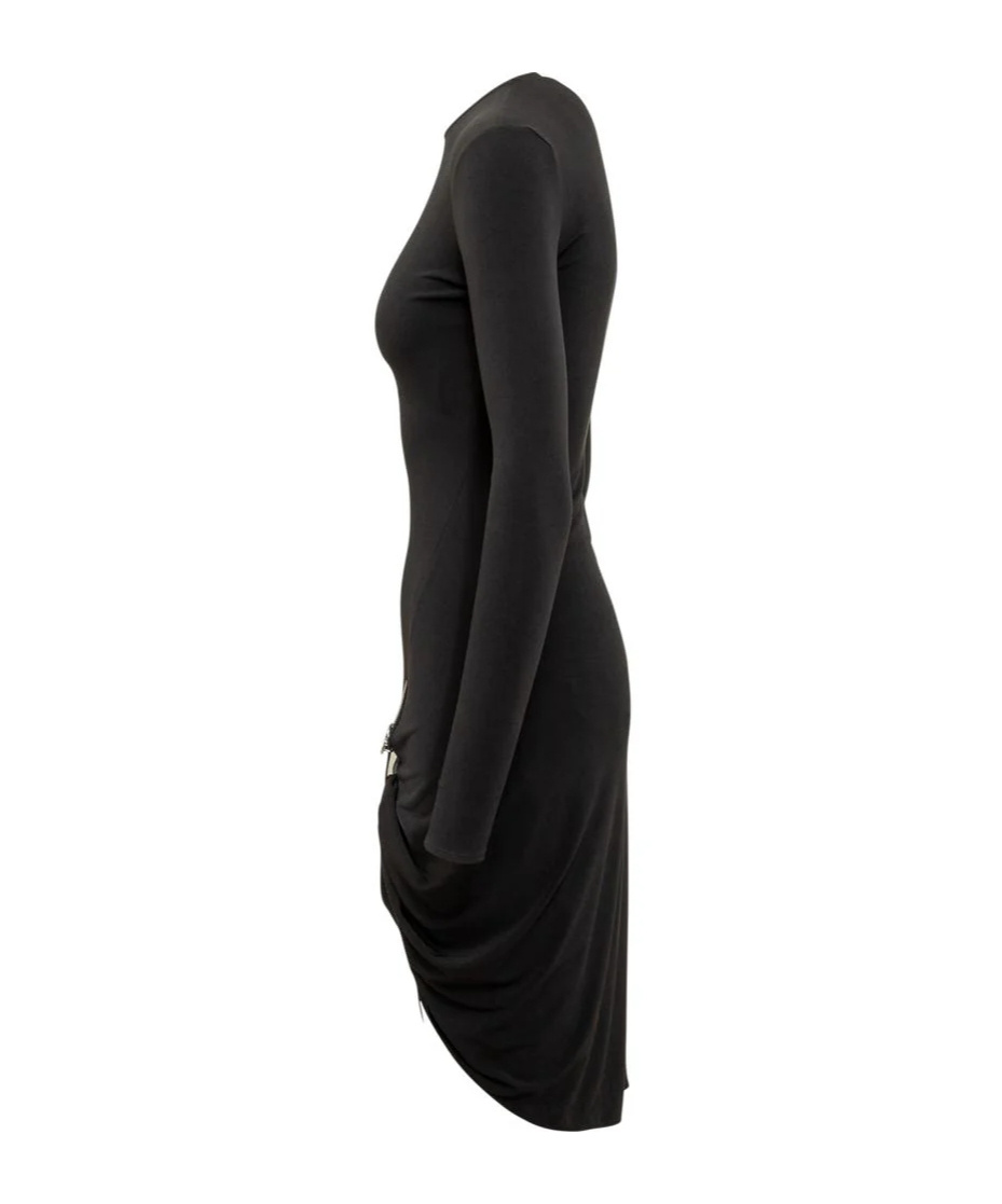 Coperni Dress With Side Buckle In Black