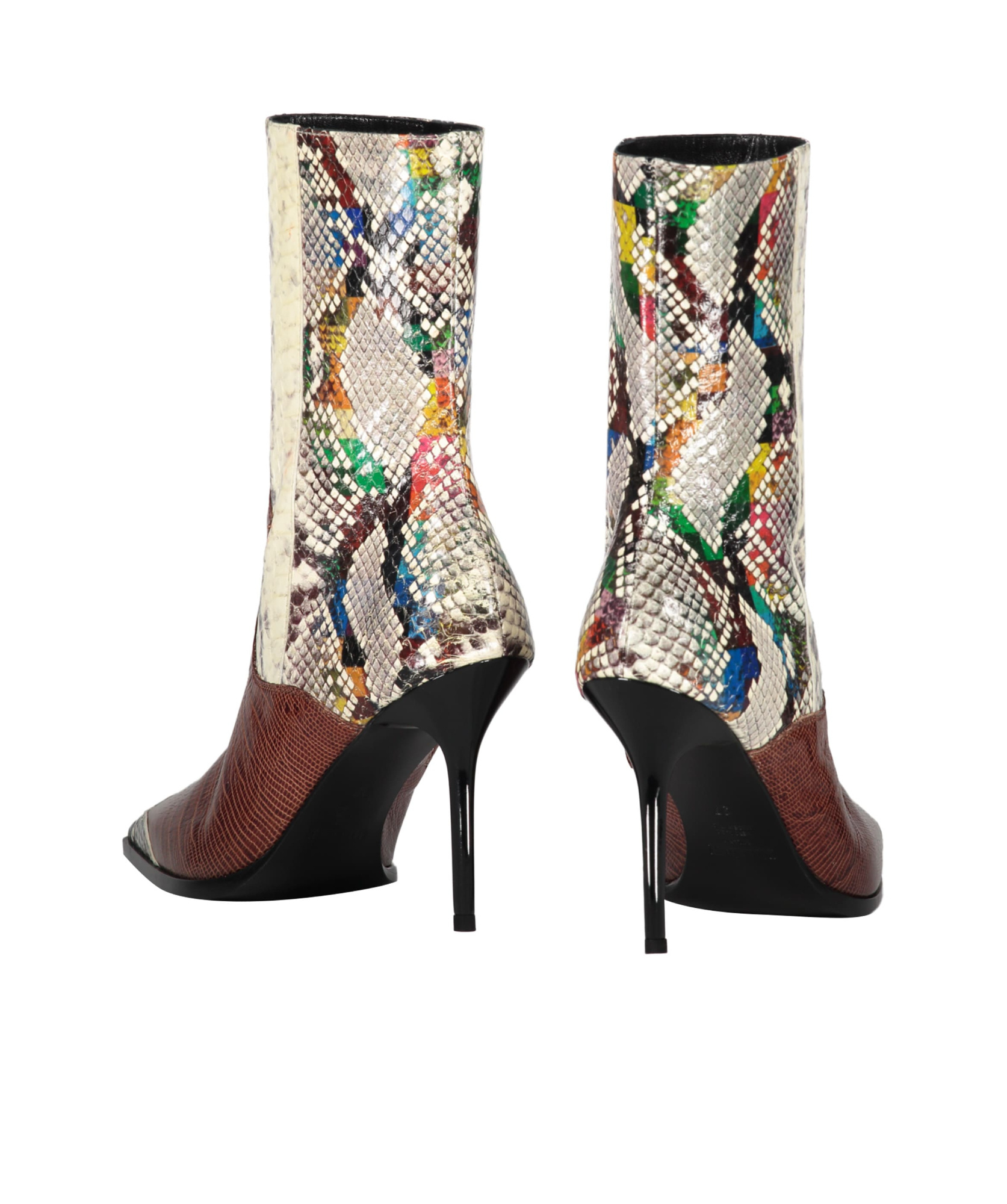 Shop Missoni Leather Boots In Multicolor
