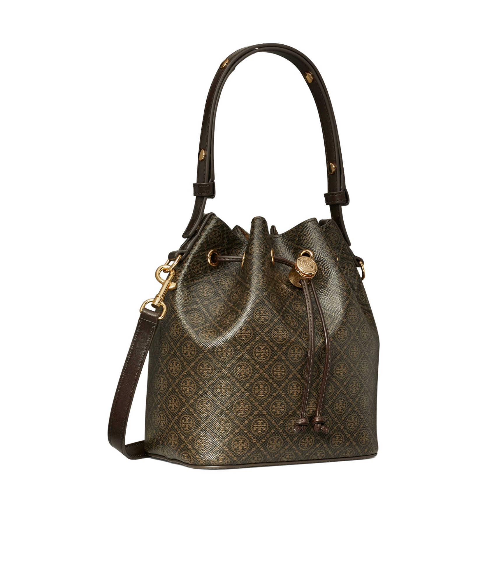 TORY BURCH T MONOGRAM BUCKET BAG