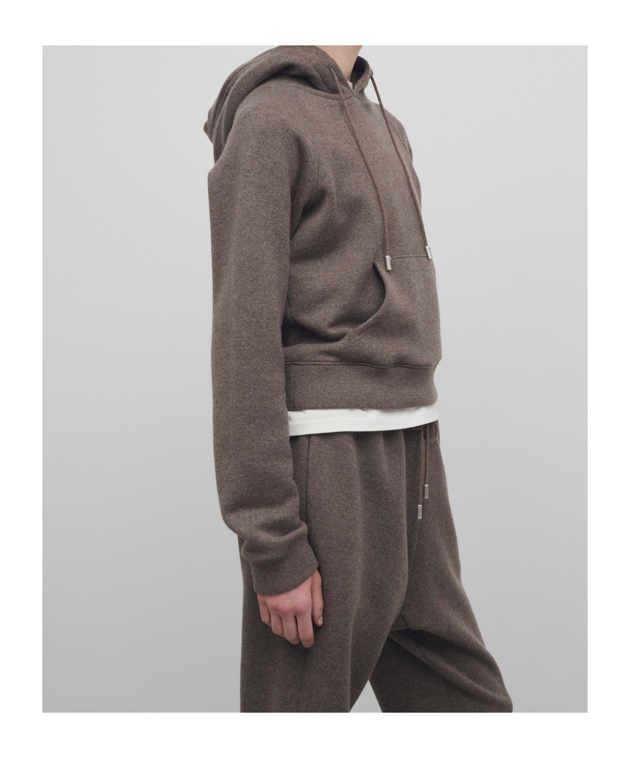 The Row Timia Sweatshirt In Cotton And Cashmere In Brown