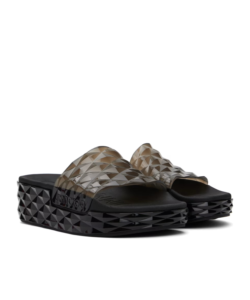 JIMMY CHOO DIAMOND THICK BOTTOM FLIP-FLOPS