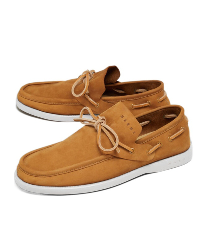 Marni Suede Lace-up Shoes In Brown