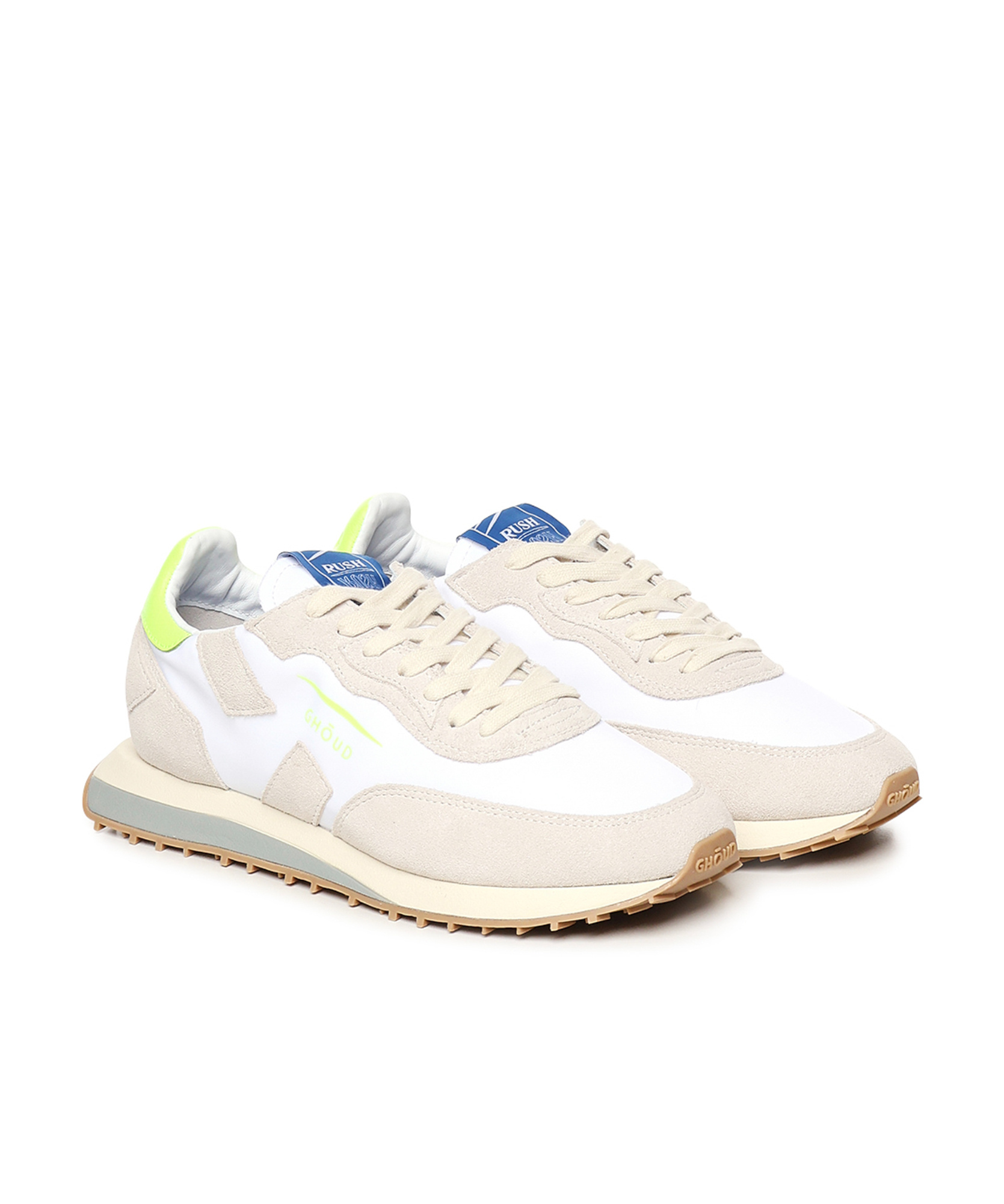 Ghoud Lace Up Sneakers In White