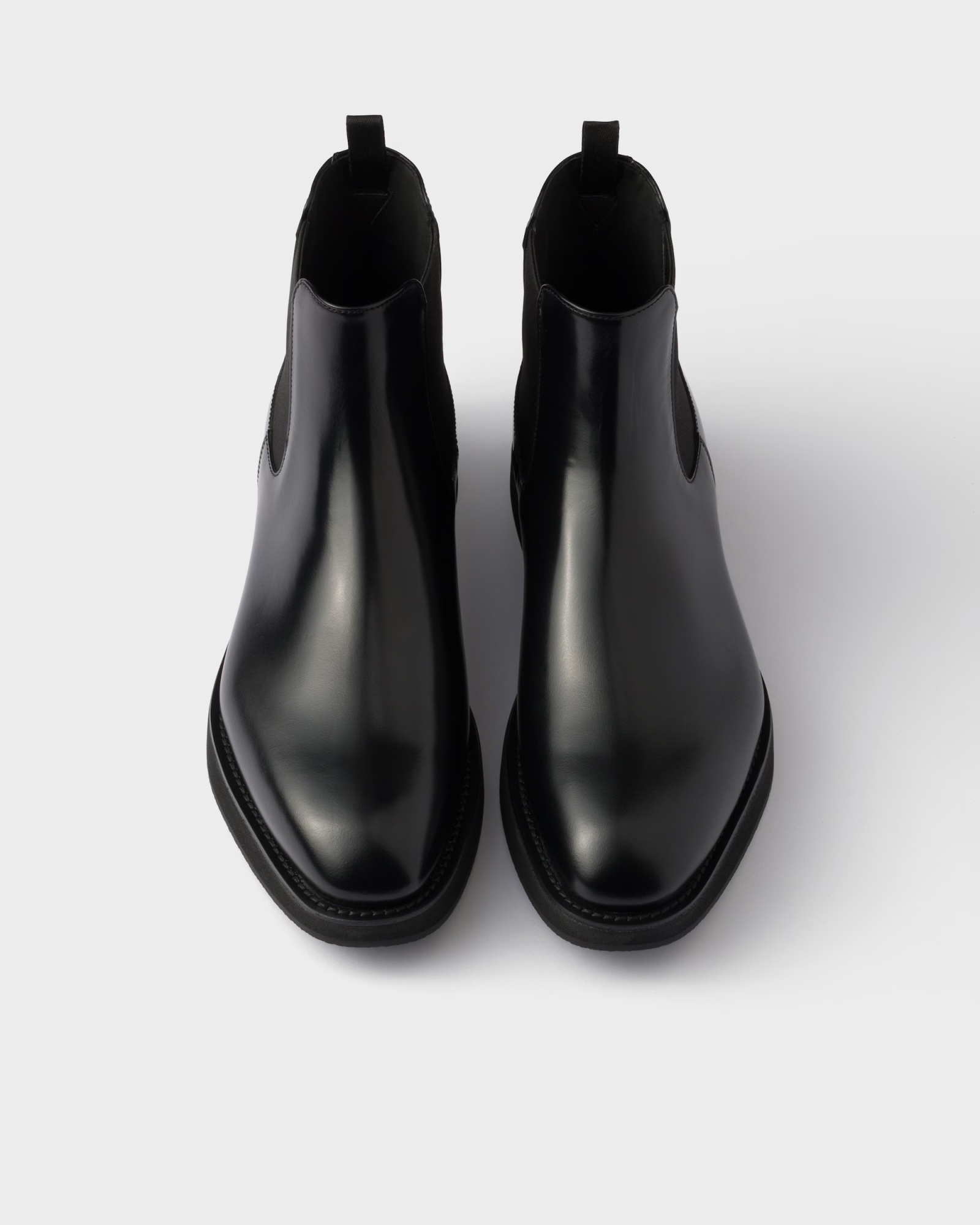 Prada Ankle Boots With Elastic Side Panels In Black