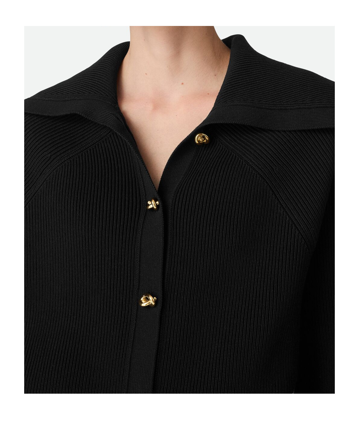 Bottega Veneta Wool Cardigan In Black