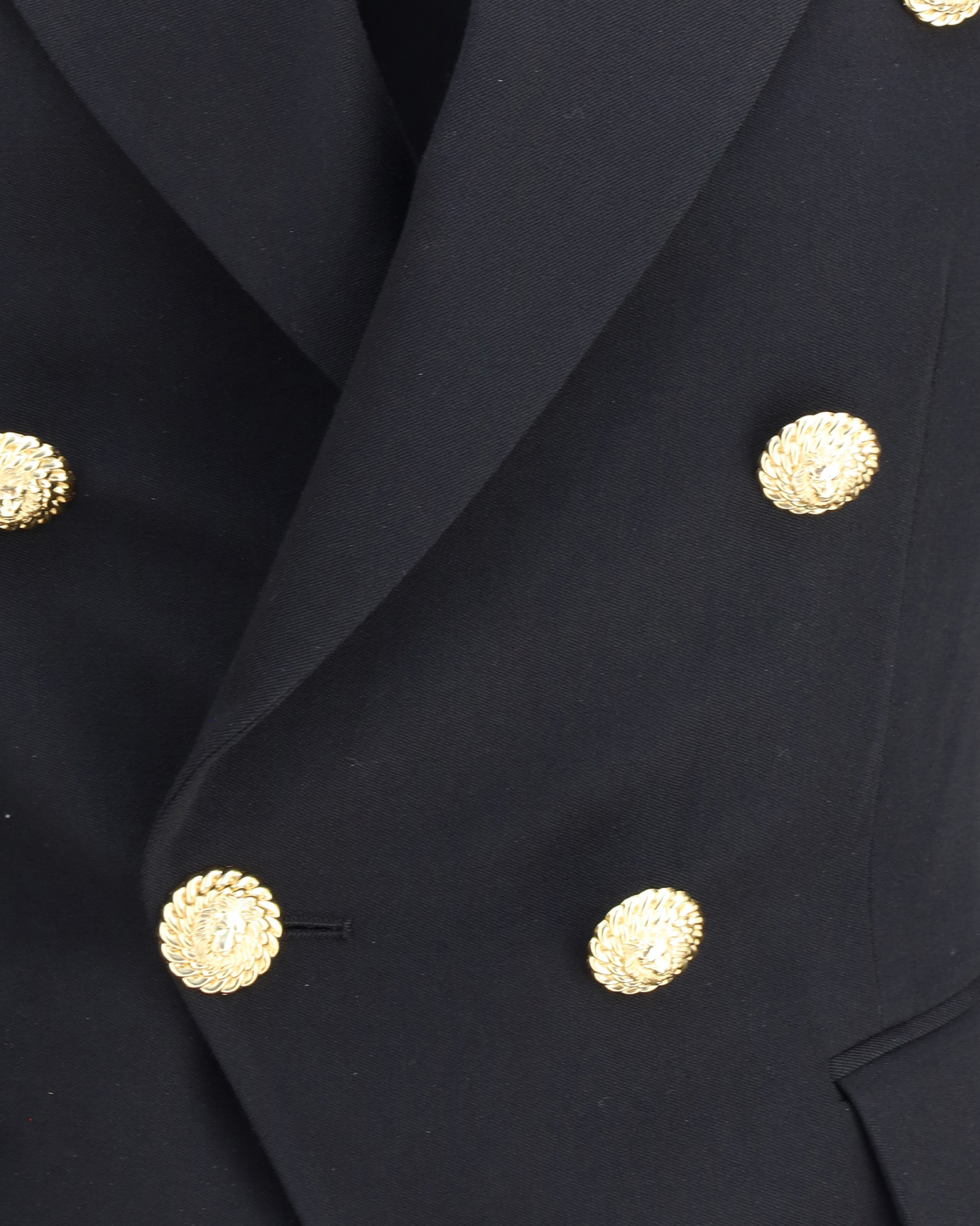 Balmain Wool Blazer With Iconic Metal Buttons In Blue