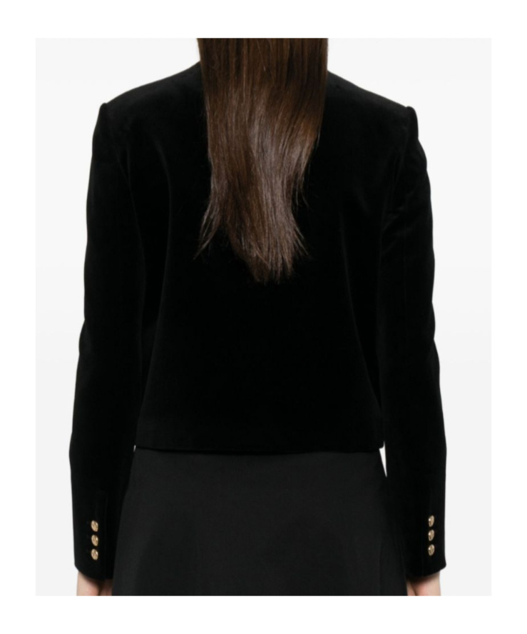 Blazé Milano Button-fastening Cotton-blend Jacket In Black