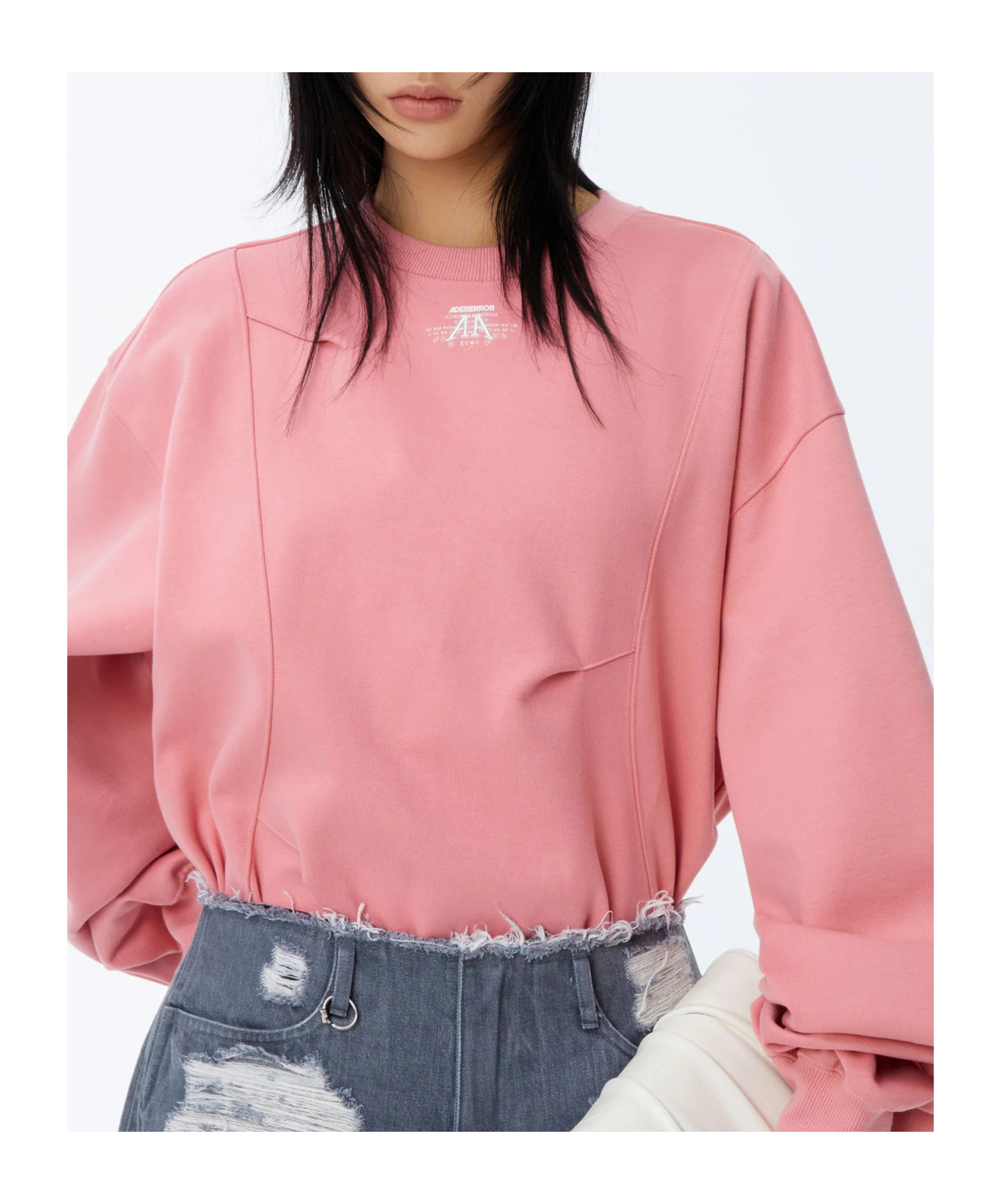 Ader Error Logo Logo Hoodie In Pink