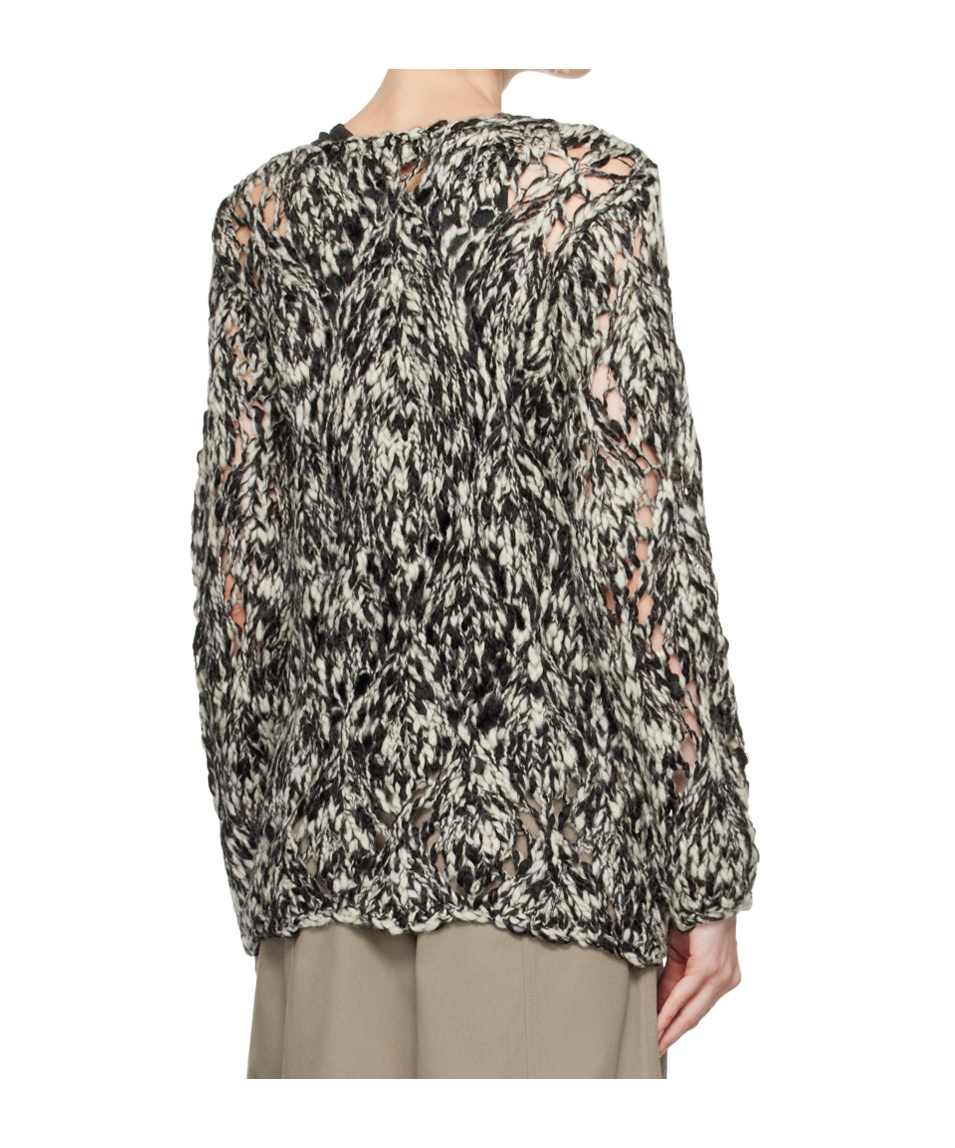 Open Yy Argyle Pointelle Cardigan In Black