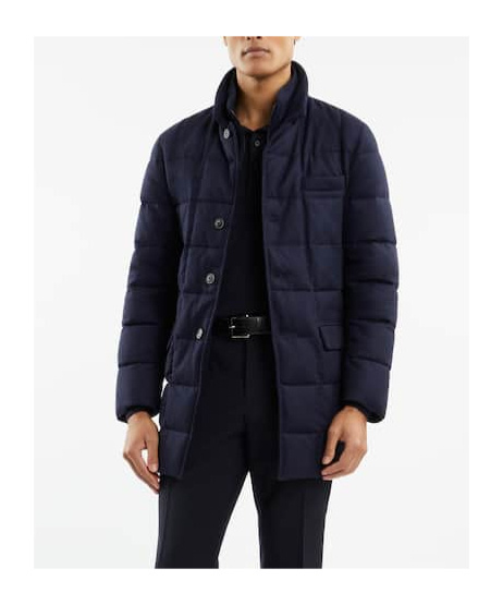 Fay Long-sleeved Down Jacket In Black