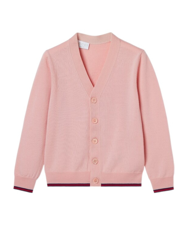 Gucci Cardigan With Ribbon In Pink