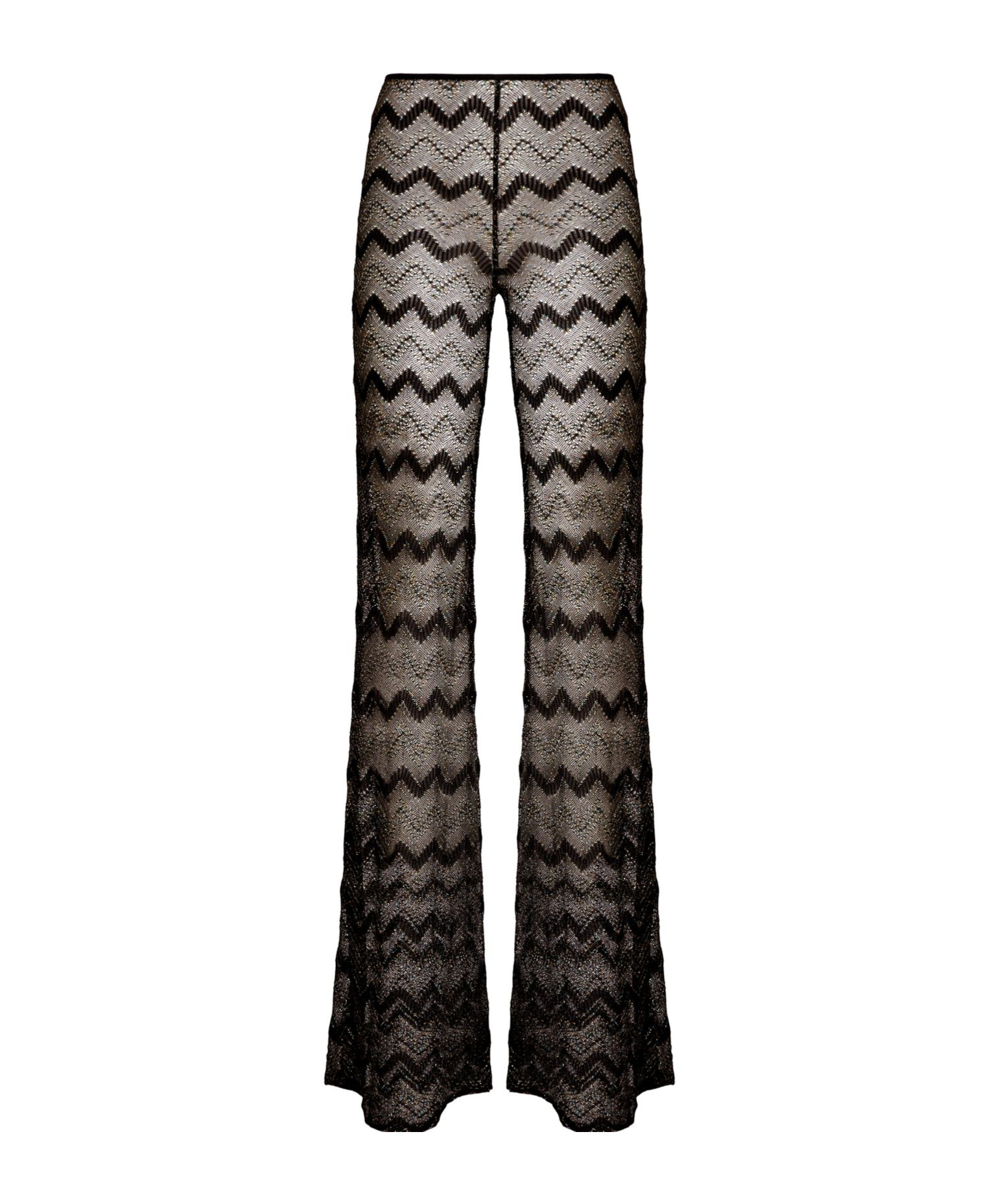 Missoni Chevron Flared Pants In Black