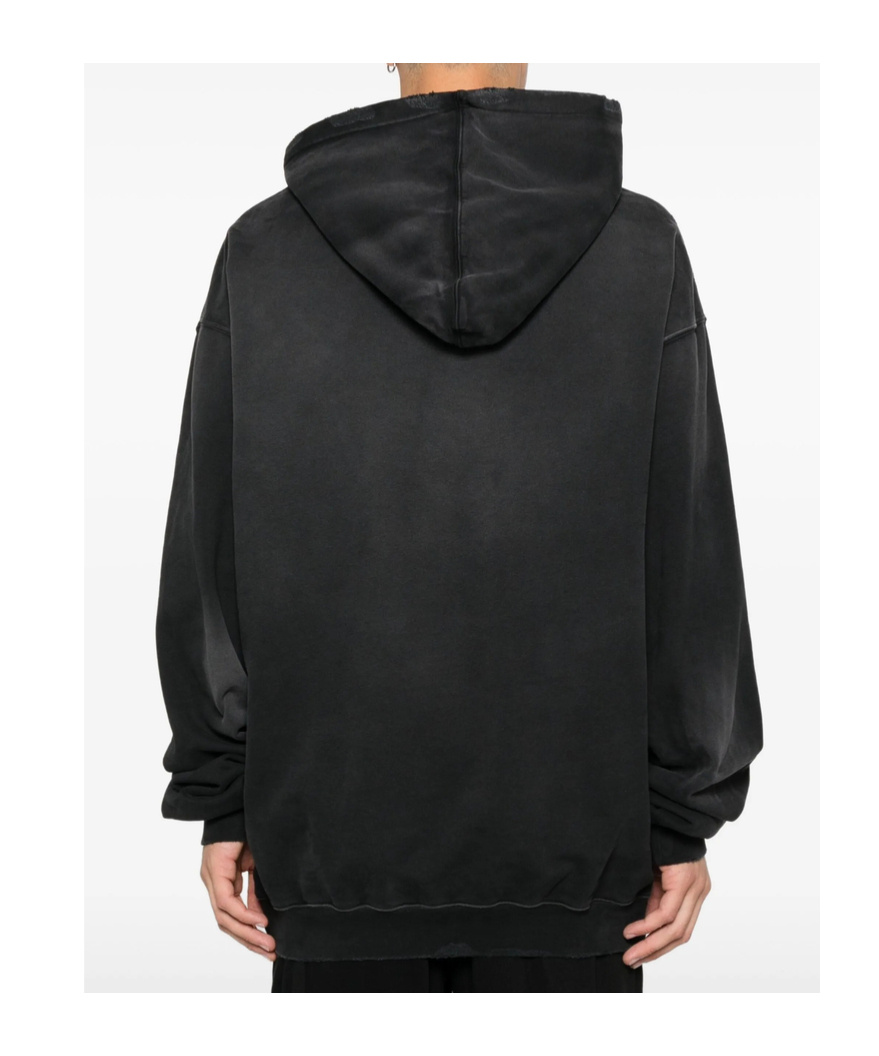 Ann Demeulemeester Drawstring Hoodie In Black