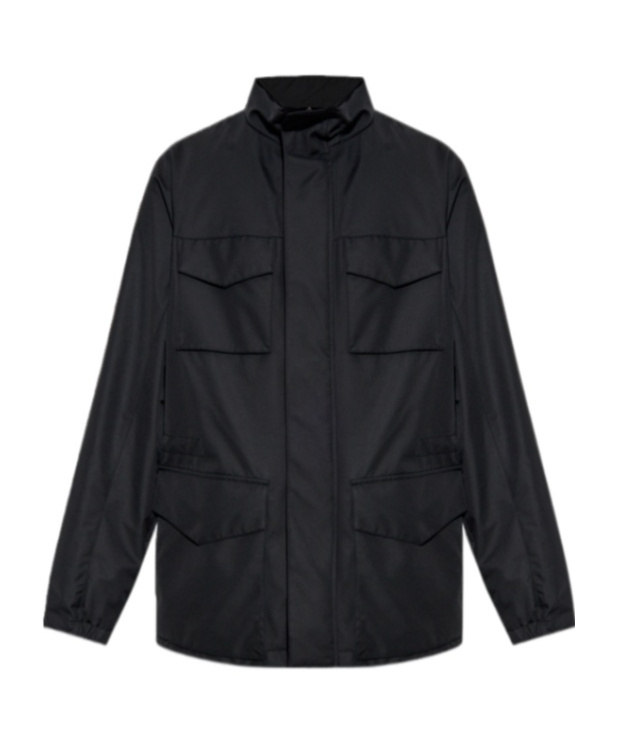Giorgio Armani Long Sleeve Casual Jacket In Black