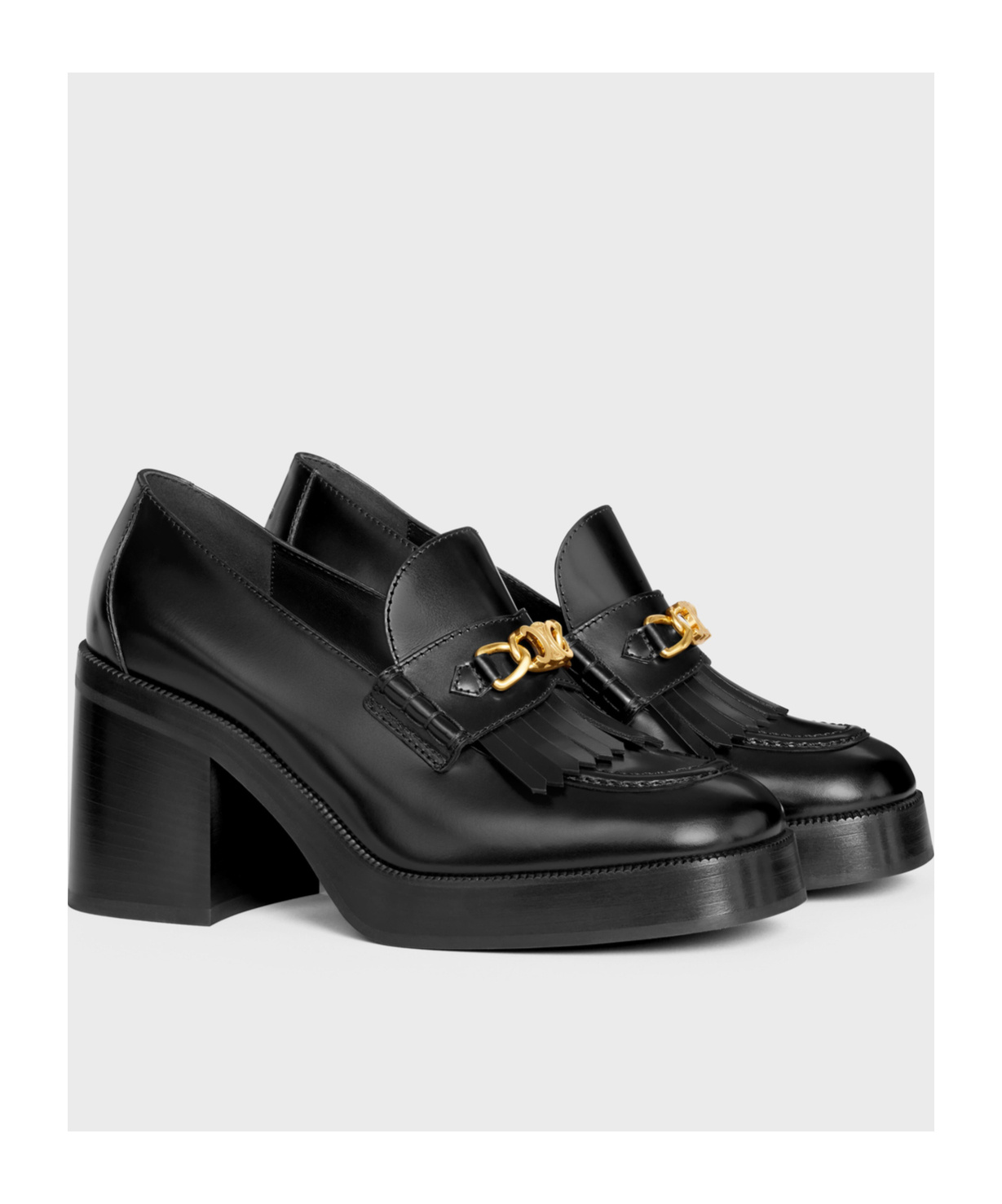 Celine Tess Loafer Shoes In Black