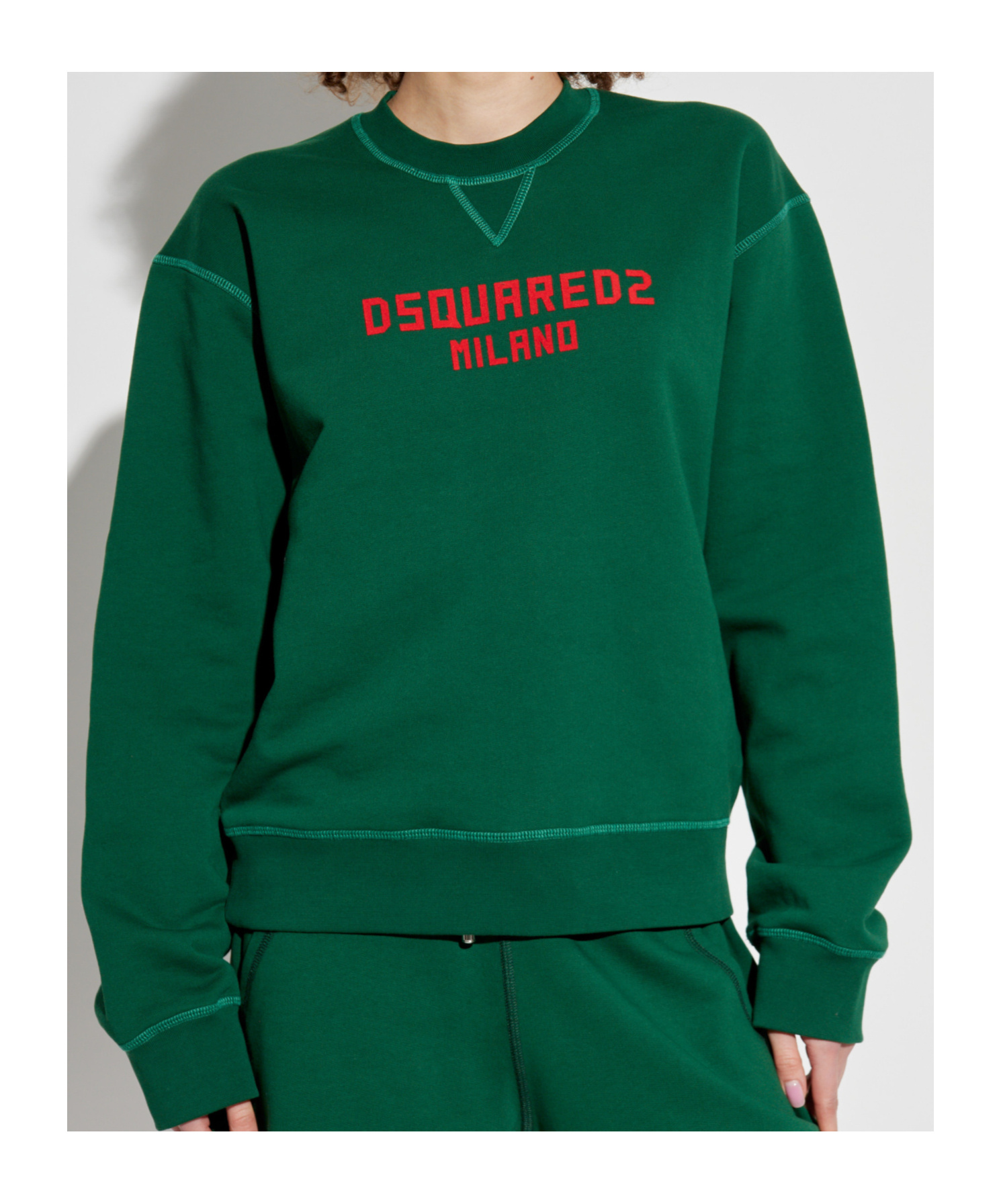 Dsquared2 Printed Sweatshirt In Green