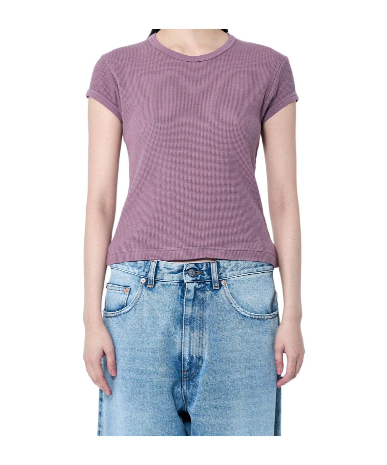 Acne Studios Women Thermal T-shirt In Blue