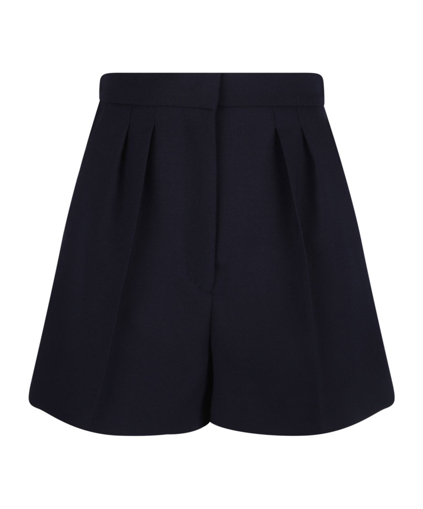 Shop Max Mara Navy Blue Zic Shorts