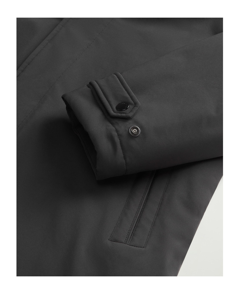 Woolrich Layered Coat In Black