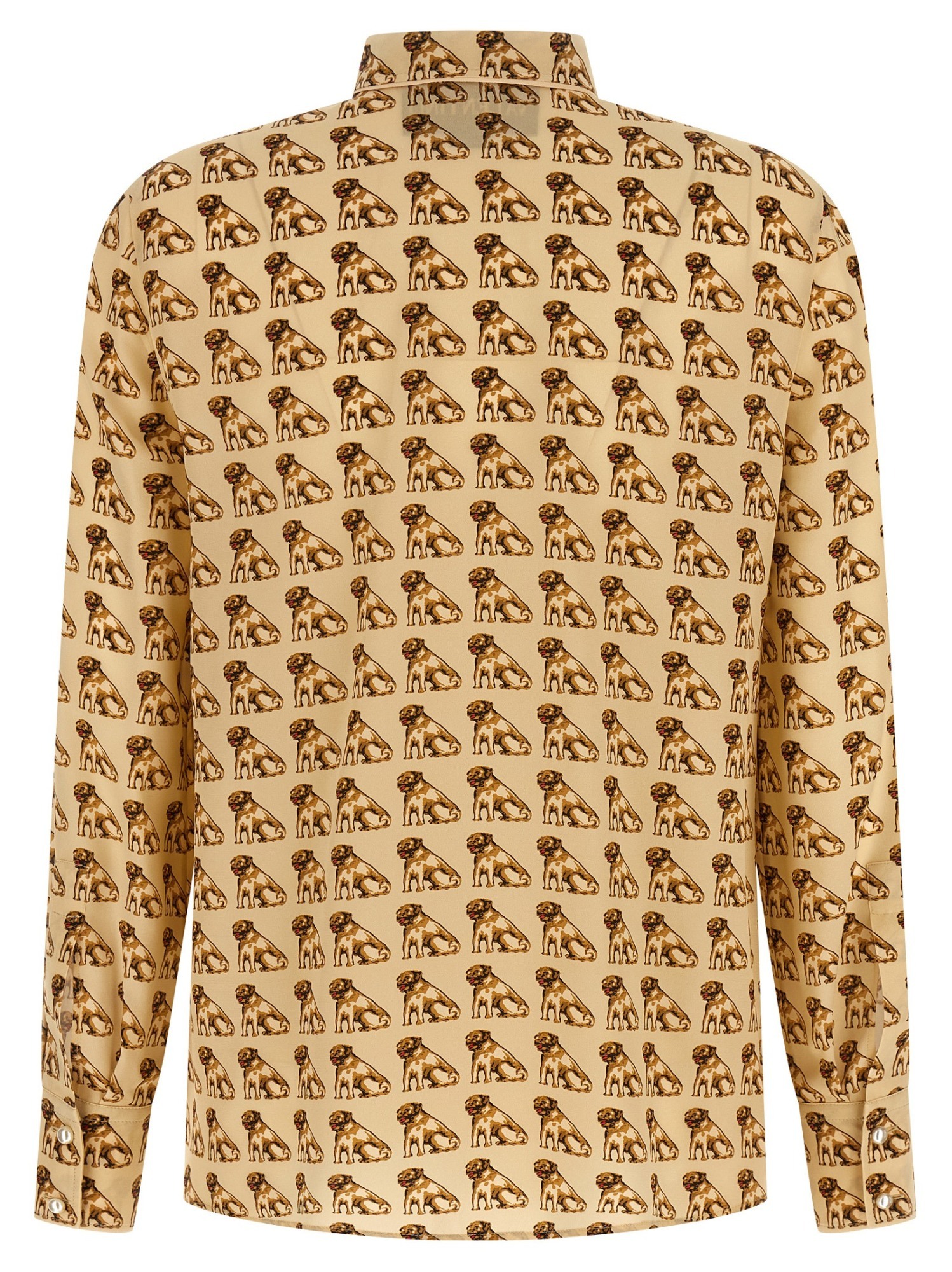 Valentino Garavani Petit Charles Print Shirt Shirt And Blouse White In Brown