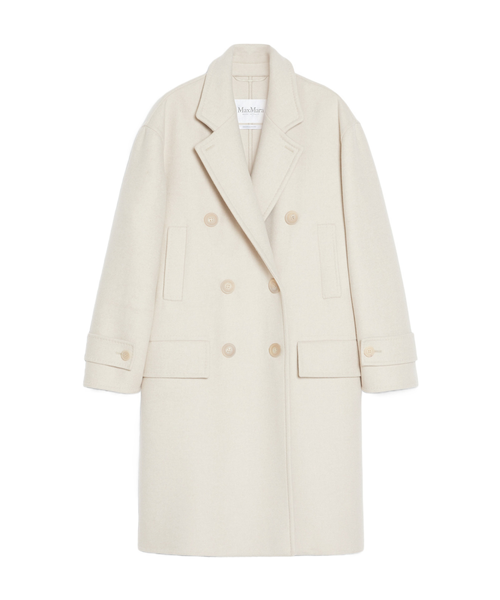 Max Mara Long-sleeved Coat In White