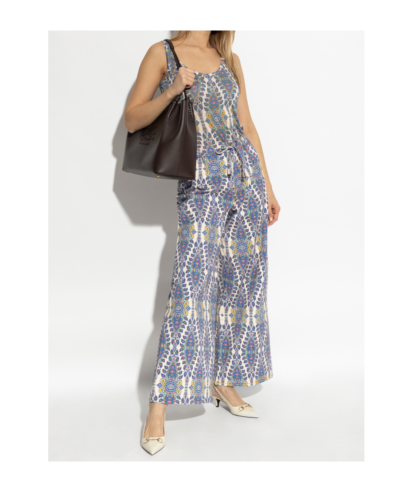 Etro Paisley-print Top In Gray