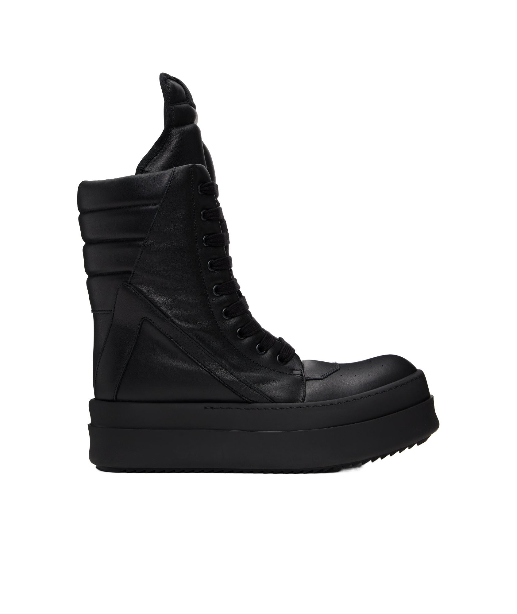 Rick Owens Mega Geobasket High-top Casual Shoes In Black