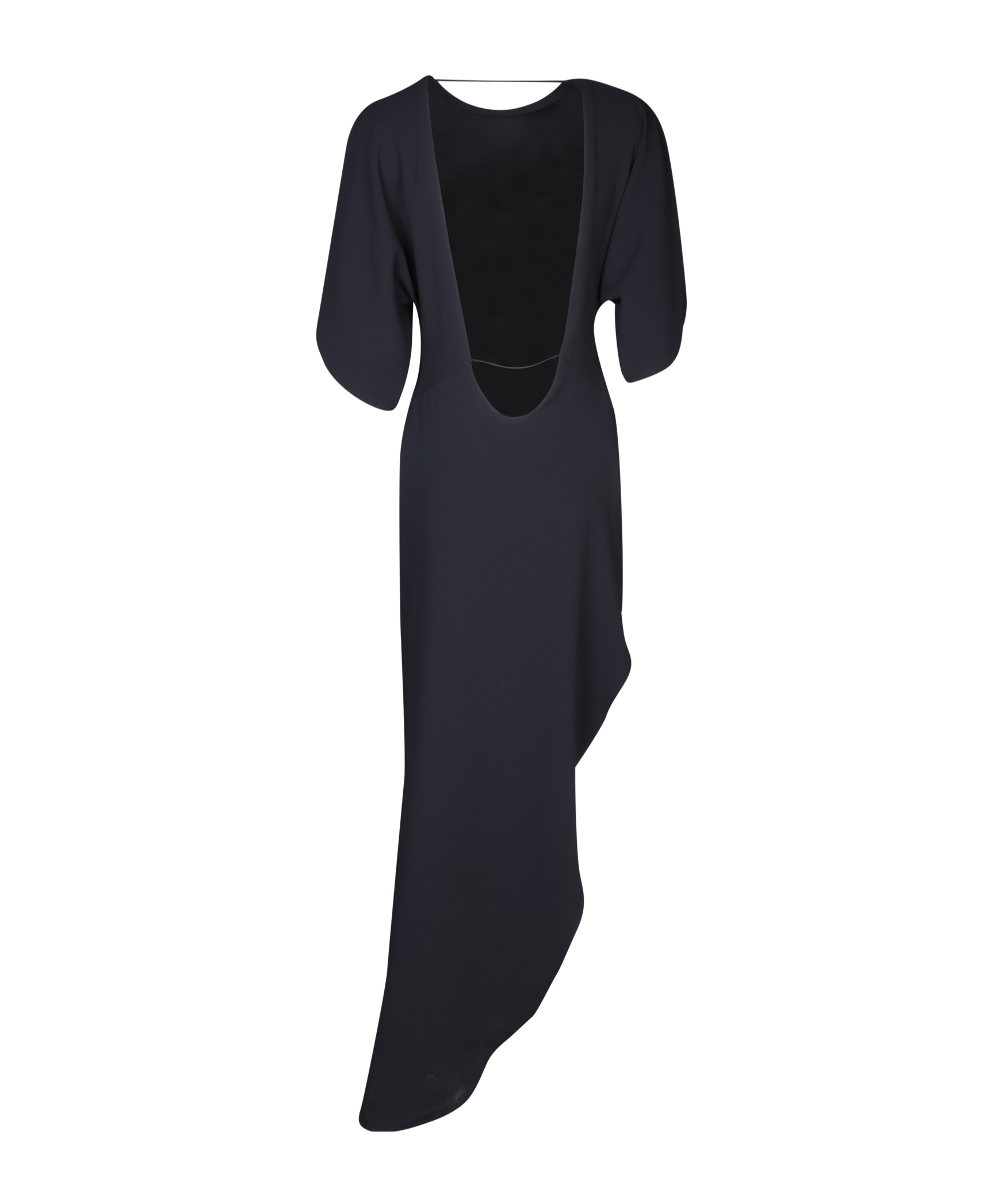 Red Valentino Asymmetrical Dress In Black