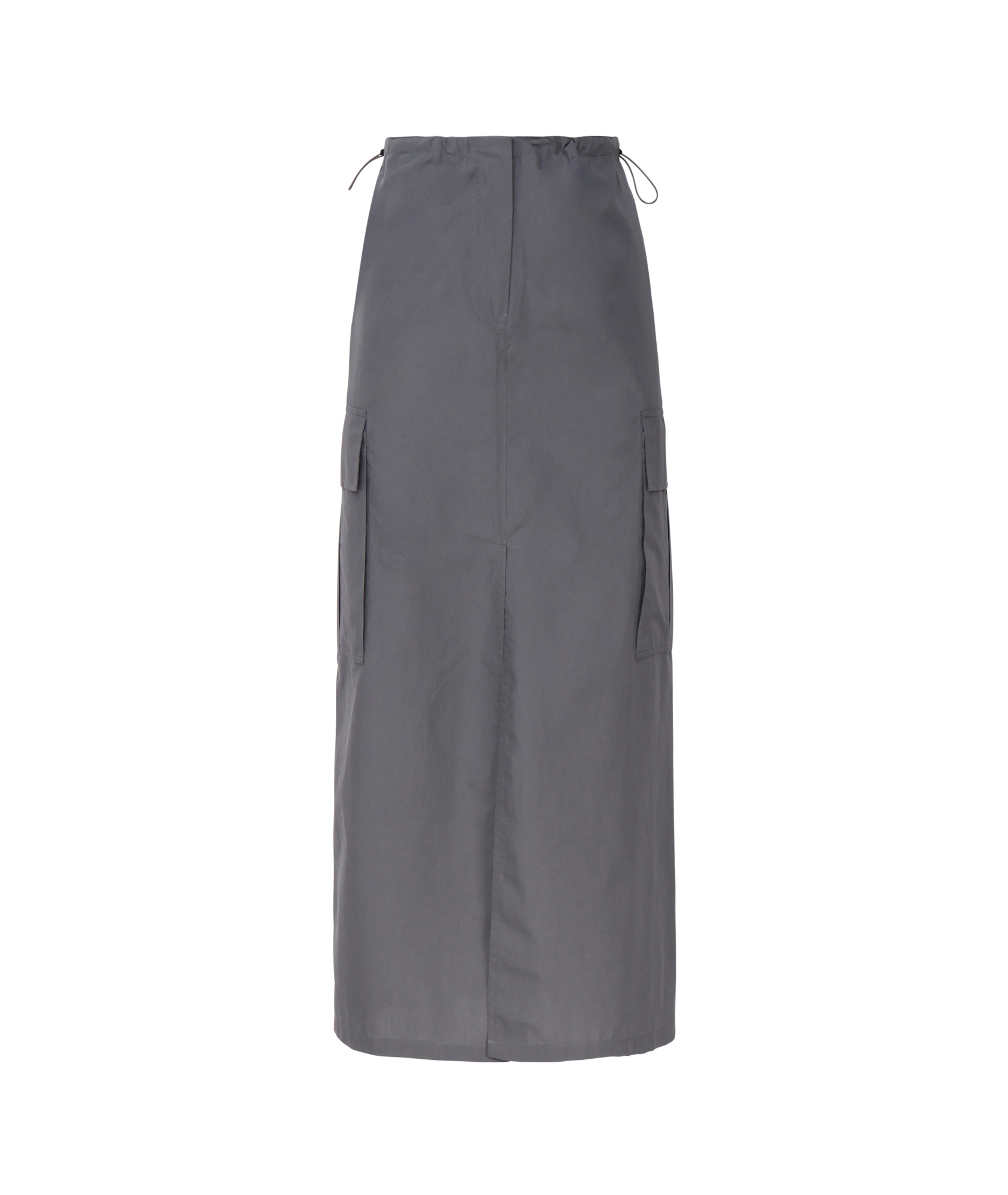 Ottod'ame Elasticated-waist Cargo Skirt In Gray