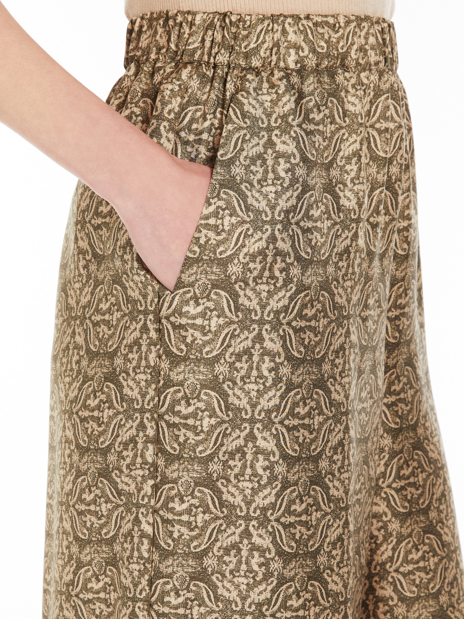 Max Mara Printed Trousers In Brown