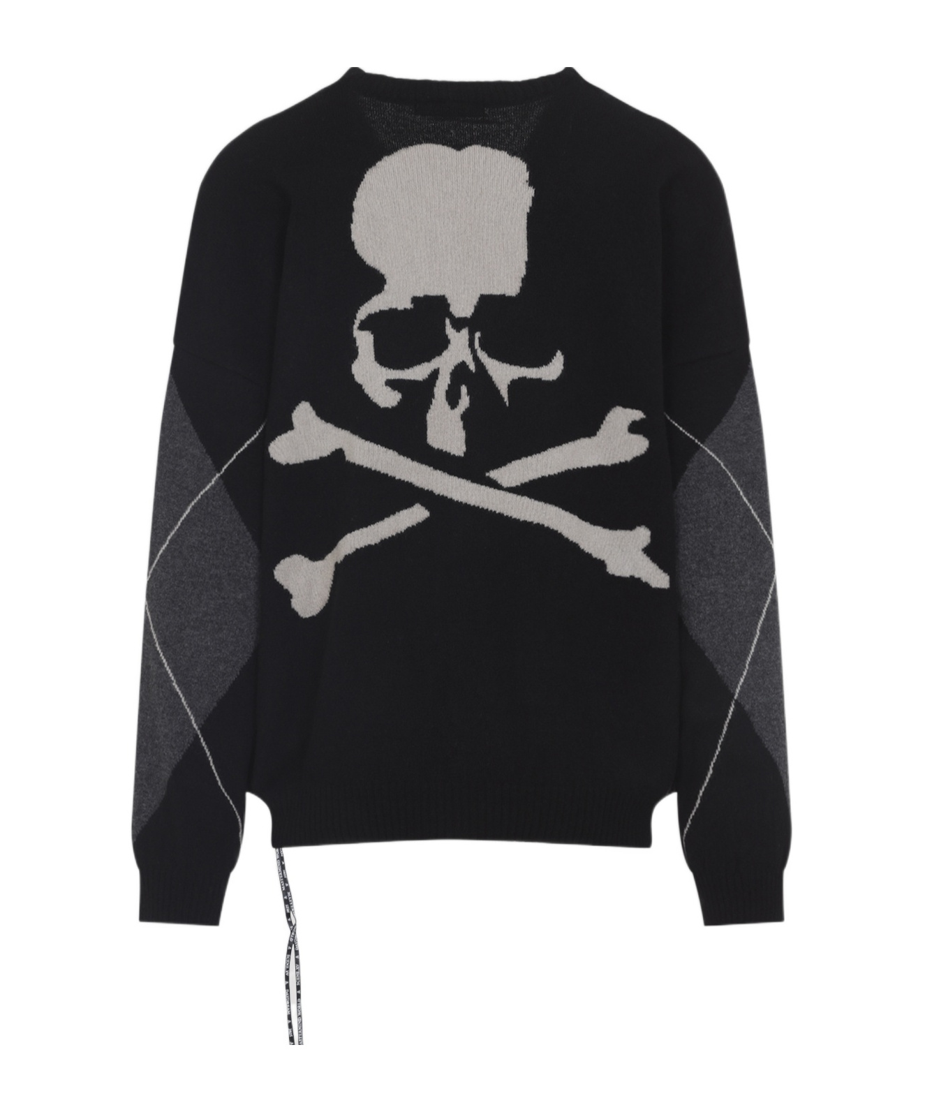 Mastermind Japan Cashmere Cardigan With V-neckline And Skull Motif In Black