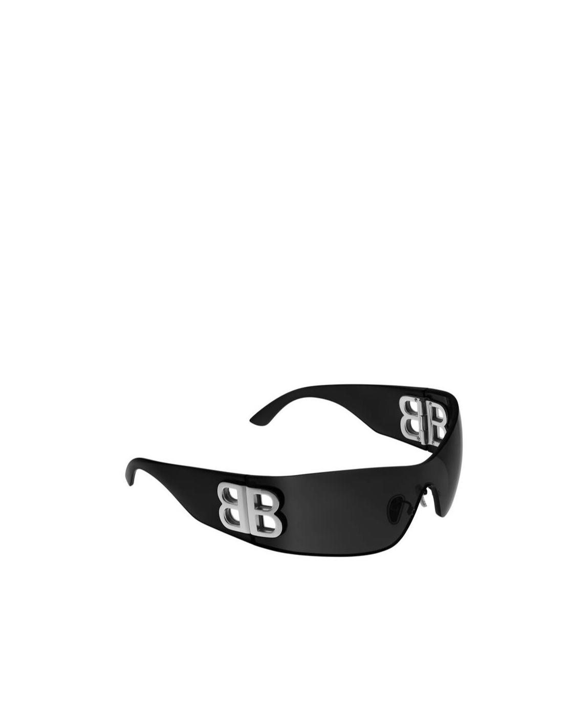 Balenciaga Shield Frame Logo Sunglasses In Black