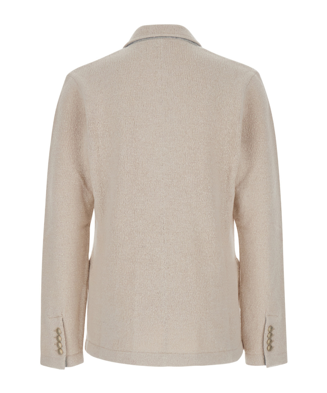 Eleventy Beige Double-breasted Jacket With Peak Revers In Wool Man In Nude