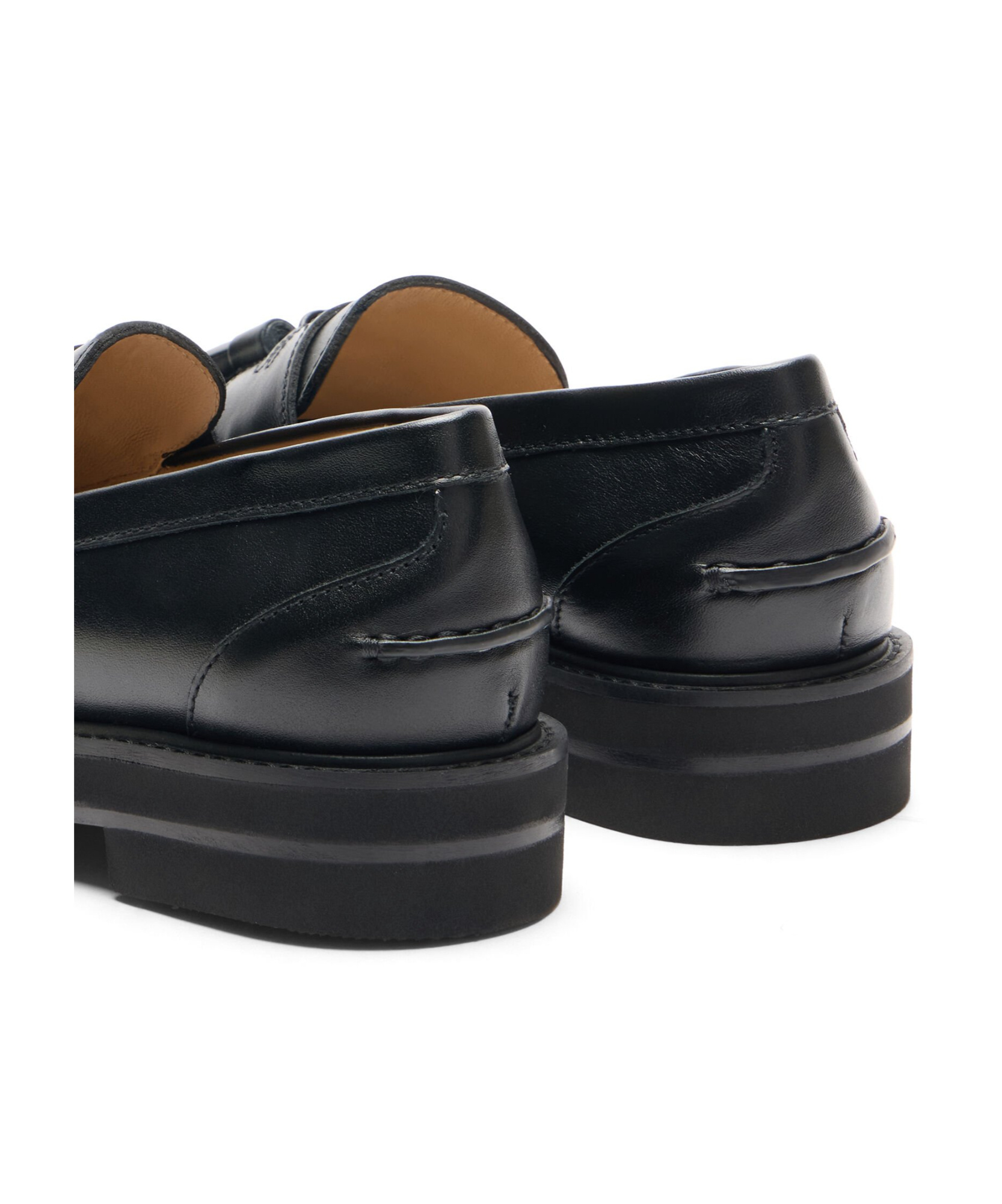 Stuart Weitzman Mila Lift Tassel-embellished Loafers In Black
